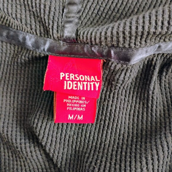 Blue Short Sleeve Knitted V-Neck Hoodie with Front Pocket - Picture 5 of 6